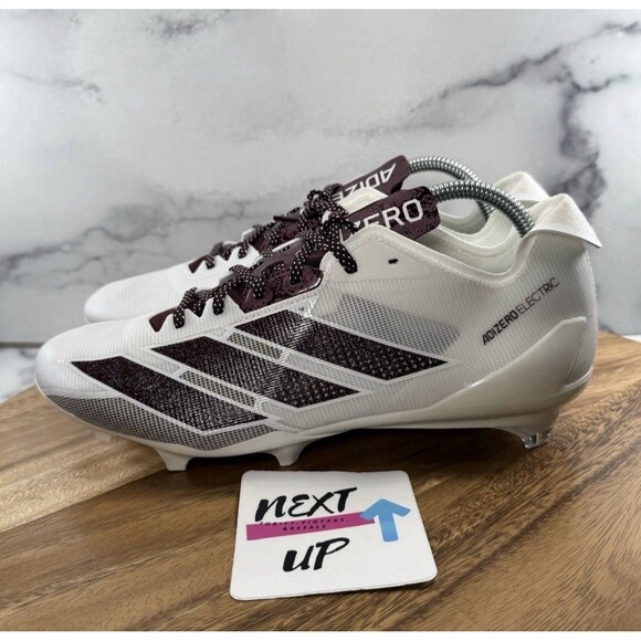 adidas Other - Men’s 13-adidas Adizero Electric 1 IE6289 Football Cleats White Maroon NEW